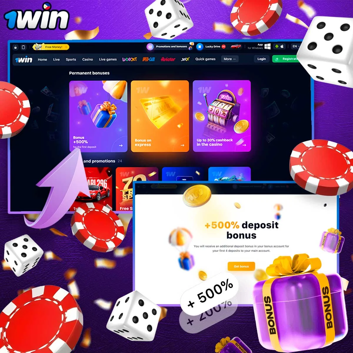 Kickwin Bonus Code 1win Bonus - Get 500% Up To $1.000 in Bonus